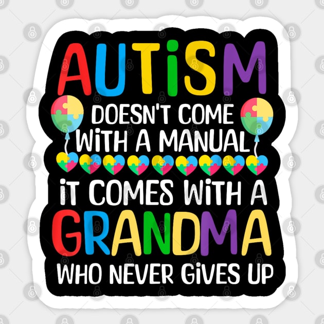 Autism Doesn't Come with a Manual Autism Awareness Sticker by luxembourgertreatable